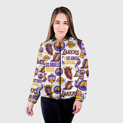 Куртка с капюшоном женская LAKERS LOGO, цвет: 3D-черный — фото 2