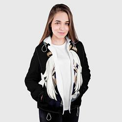 Куртка с капюшоном женская Genshin Impact Paimon, цвет: 3D-белый — фото 2