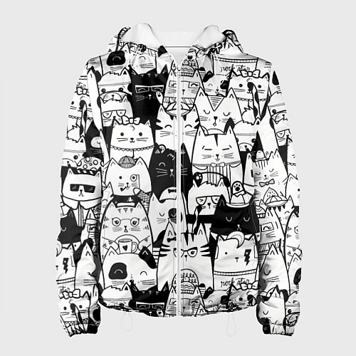 Женская куртка Котики / 3D-Белый – фото 1