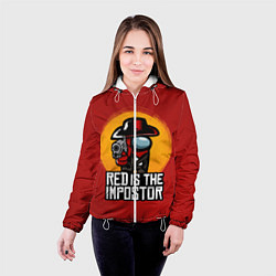 Куртка с капюшоном женская Red Is The Impostor, цвет: 3D-белый — фото 2