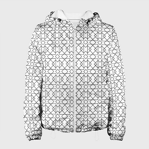 Женская куртка Геометрический узор / 3D-Белый – фото 1