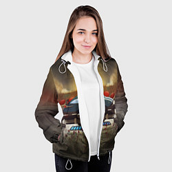 Куртка с капюшоном женская AbstractWorld, цвет: 3D-белый — фото 2