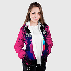 Куртка с капюшоном женская AMONG US, цвет: 3D-белый — фото 2