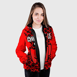 Куртка с капюшоном женская AMONG US, цвет: 3D-черный — фото 2