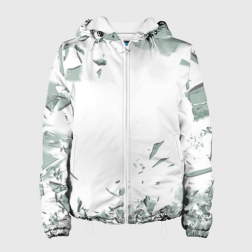 Женская куртка Разбитое стекло / 3D-Белый – фото 1