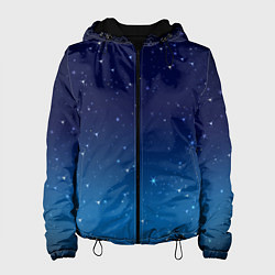 Куртка с капюшоном женская Звездное небо, цвет: 3D-черный