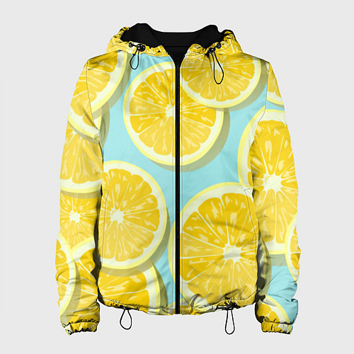 Женская куртка Лимончики / 3D-Черный – фото 1