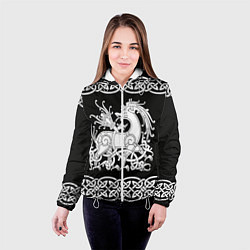 Куртка с капюшоном женская Рингерике олень белый 3D, цвет: 3D-белый — фото 2