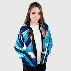 Куртка с капюшоном женская ДЫХАНИЕ ВОДЫ, цвет: 3D-черный — фото 2