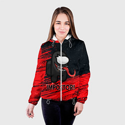 Куртка с капюшоном женская AMONG US, цвет: 3D-белый — фото 2