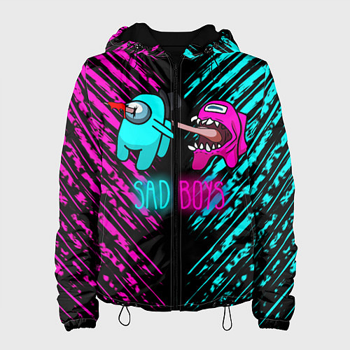 Женская куртка Among us sad boys / 3D-Черный – фото 1
