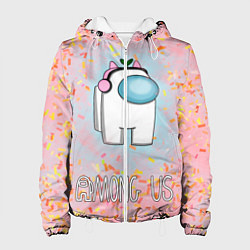 Куртка с капюшоном женская Among Us Девочкам, цвет: 3D-белый