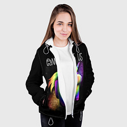 Куртка с капюшоном женская AMONG US ЕДИНОРОГ, цвет: 3D-белый — фото 2