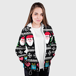 Куртка с капюшоном женская Ho! Ho! Ho!, цвет: 3D-белый — фото 2