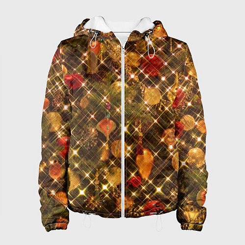 Женская куртка Новый Год / 3D-Белый – фото 1