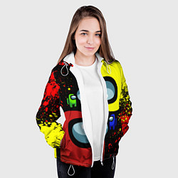 Куртка с капюшоном женская AMONG US, цвет: 3D-белый — фото 2