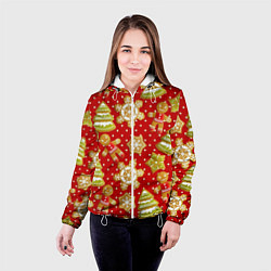 Куртка с капюшоном женская С Новым Годом!, цвет: 3D-белый — фото 2