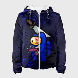 Куртка с капюшоном женская Among Us Imposter Blue, цвет: 3D-белый