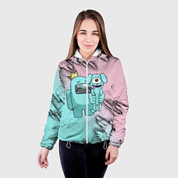 Куртка с капюшоном женская AMONG US, цвет: 3D-белый — фото 2
