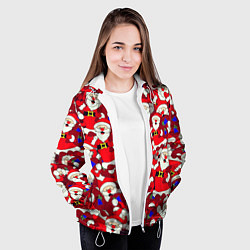 Куртка с капюшоном женская Дед Санта, цвет: 3D-белый — фото 2