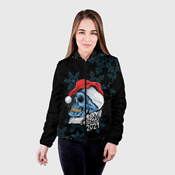 Куртка с капюшоном женская Bad Santa Claus, цвет: 3D-черный — фото 2