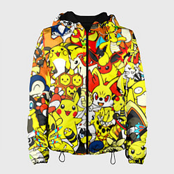 Куртка с капюшоном женская ПОКЕМОНЫ, цвет: 3D-черный