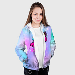 Куртка с капюшоном женская Among Us, цвет: 3D-белый — фото 2