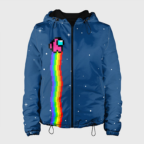 Женская куртка AMONG US - NYAN CREWMATE / 3D-Черный – фото 1