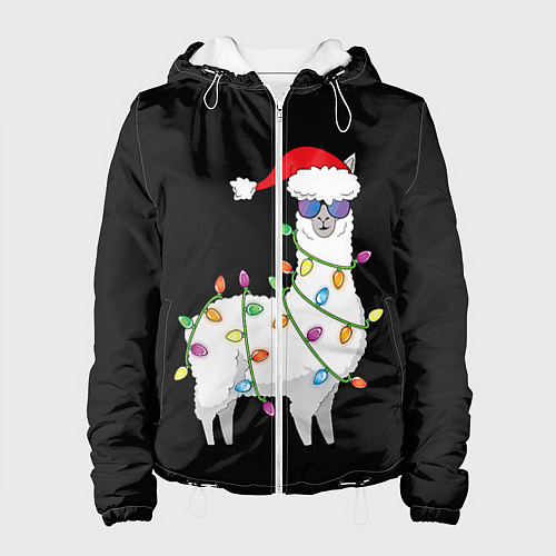 Женская куртка Рождественская Лама / 3D-Белый – фото 1