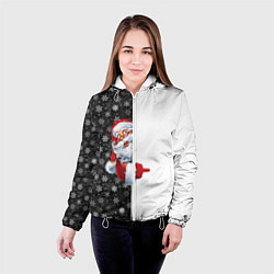 Куртка с капюшоном женская Дедушка Мороз, цвет: 3D-белый — фото 2