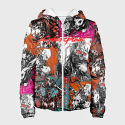 Куртка с капюшоном женская Cyberpunk 2077, цвет: 3D-белый