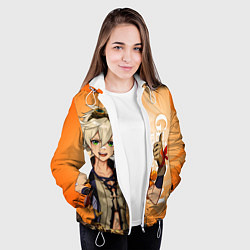 Куртка с капюшоном женская GENSHIN IMPACT, БЕННЕТ, цвет: 3D-белый — фото 2