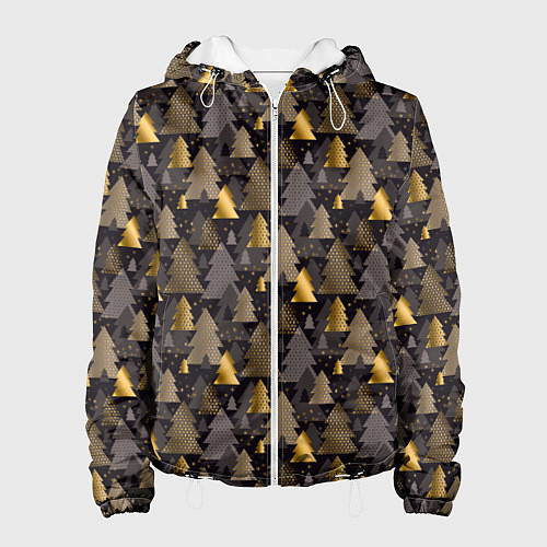 Женская куртка Ёлочки / 3D-Белый – фото 1