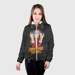Куртка с капюшоном женская Christmas Club Party, цвет: 3D-белый — фото 2