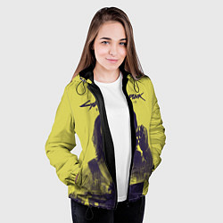 Куртка с капюшоном женская Cyberpunk 2077, цвет: 3D-черный — фото 2