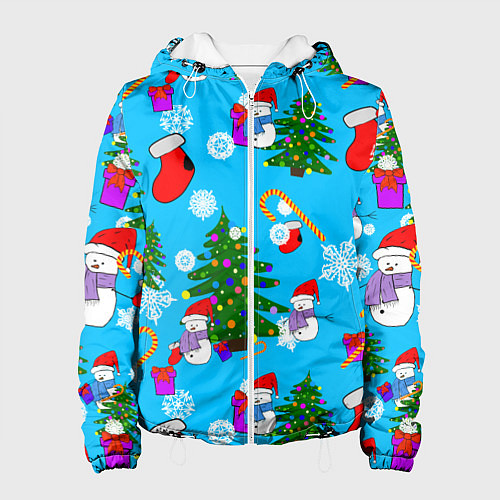 Женская куртка Новый год / 3D-Белый – фото 1