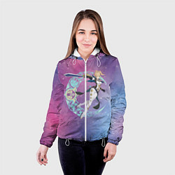 Куртка с капюшоном женская Genshin Impact, цвет: 3D-белый — фото 2