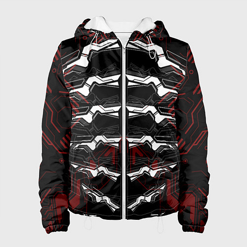 Женская куртка Цифровой киберскелет / 3D-Белый – фото 1