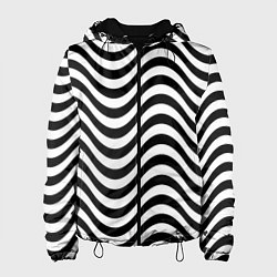 Женская куртка ЧБ Волна