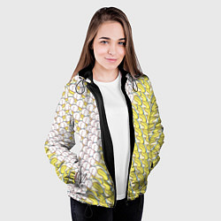 Куртка с капюшоном женская Банана-котики, цвет: 3D-черный — фото 2