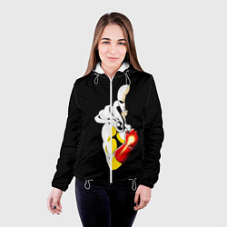 Куртка с капюшоном женская Сайтама One Punch Man, цвет: 3D-белый — фото 2