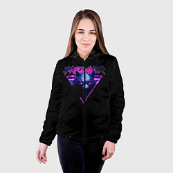 Куртка с капюшоном женская Хищник неон, цвет: 3D-черный — фото 2