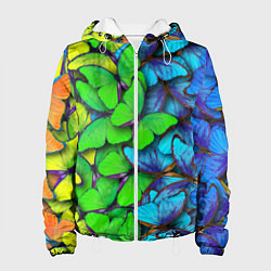 Женская куртка Радужные бабочки