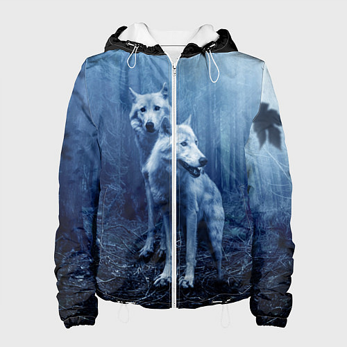 Женская куртка Волки / 3D-Белый – фото 1