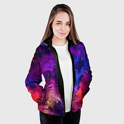 Куртка с капюшоном женская НЕОНОВЫЕ РАЗВОДЫ, цвет: 3D-черный — фото 2