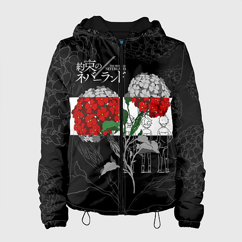 Женская куртка Обещанный Неверленд Цветы Вида / 3D-Черный – фото 1