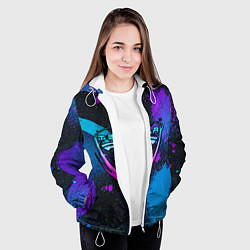 Куртка с капюшоном женская TESLA NEON, цвет: 3D-белый — фото 2