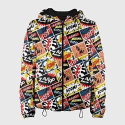 Куртка с капюшоном женская Взрывы, цвет: 3D-черный