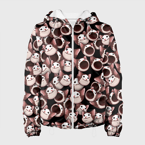 Женская куртка Popping cats / 3D-Белый – фото 1