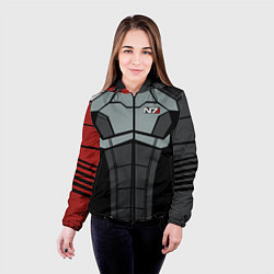 Куртка с капюшоном женская КОСТЮМ N7 MASS EFFECT N7 М, цвет: 3D-черный — фото 2